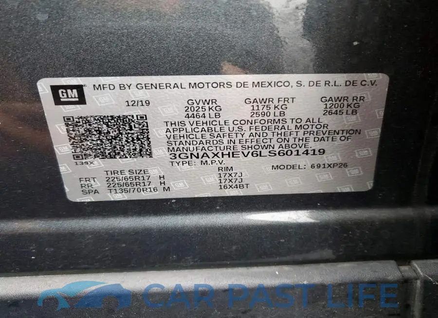 3GNAXHEV6LS601419# 13