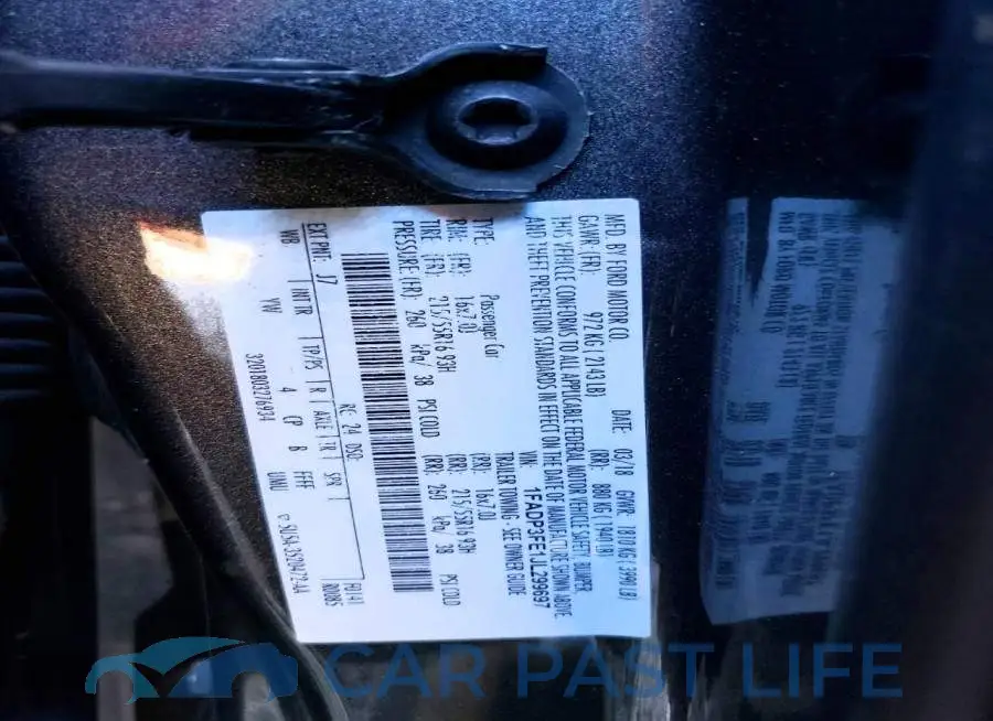 1FADP3FE1JL299697# 12