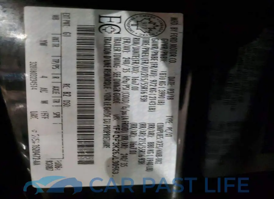1FADP3K26JL305635# 12