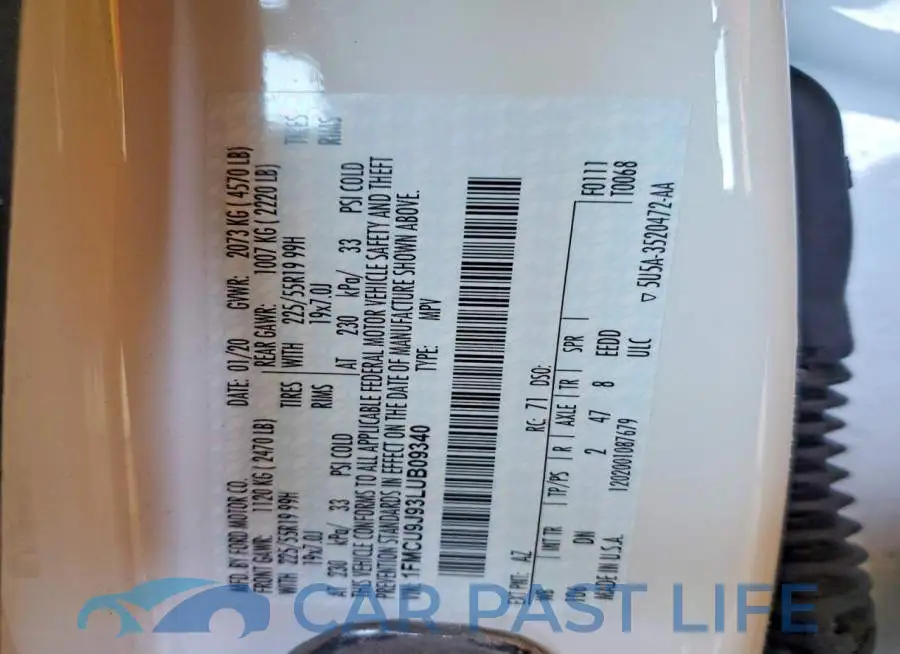 1FMCU9J93LUB09340# 14