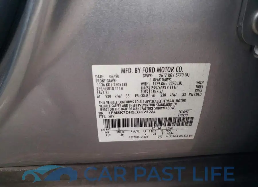 1FMSK7DH2LGC23224# 14
