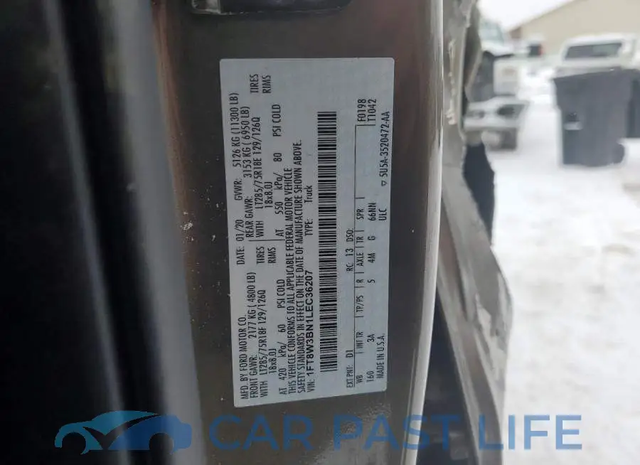 1FT8W3BN1LEC36207# 12