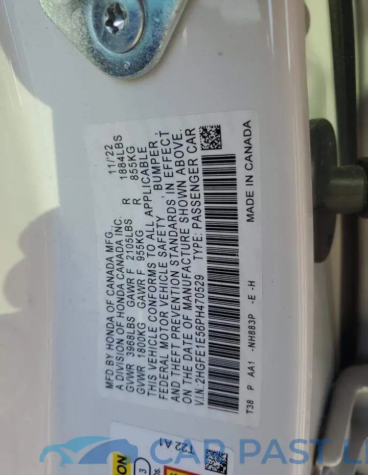 2HGFE1E56PH470529# 12