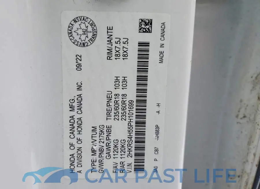 2HKRS4H55PH101699# 13