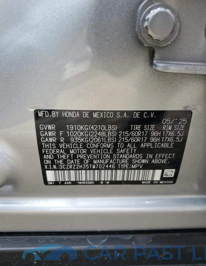 3CZRZ2H35TM702446# 13