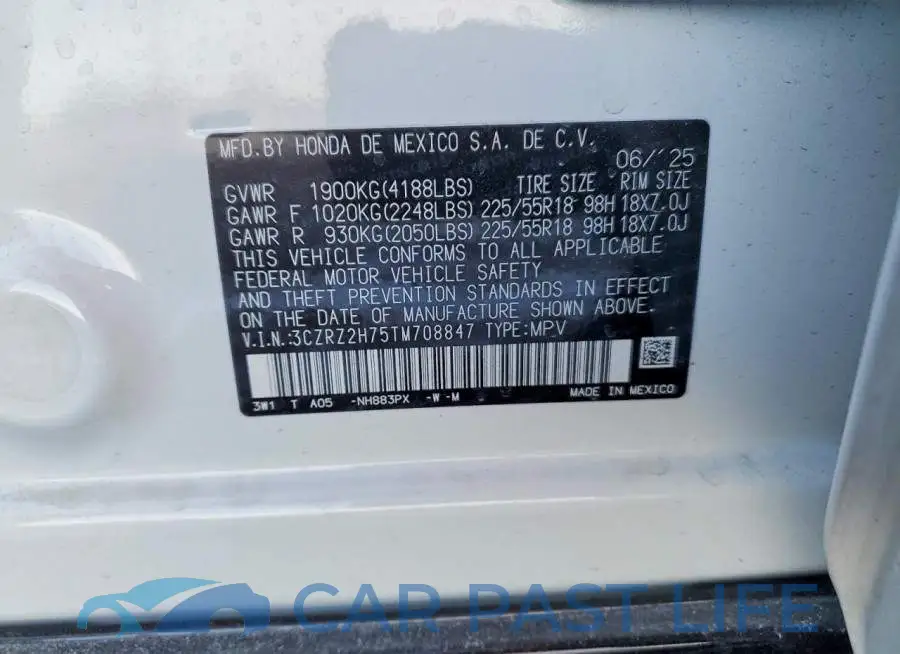 3CZRZ2H75TM708847# 14