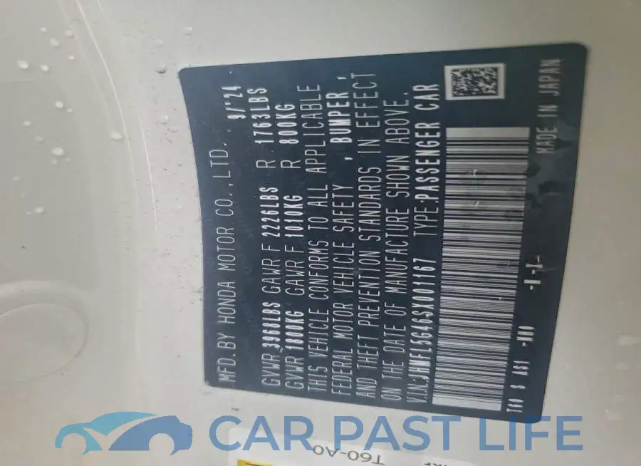 JHMFL5G46SX001167# 13