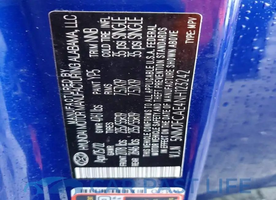 5NMJFCAE4NH123242# 13