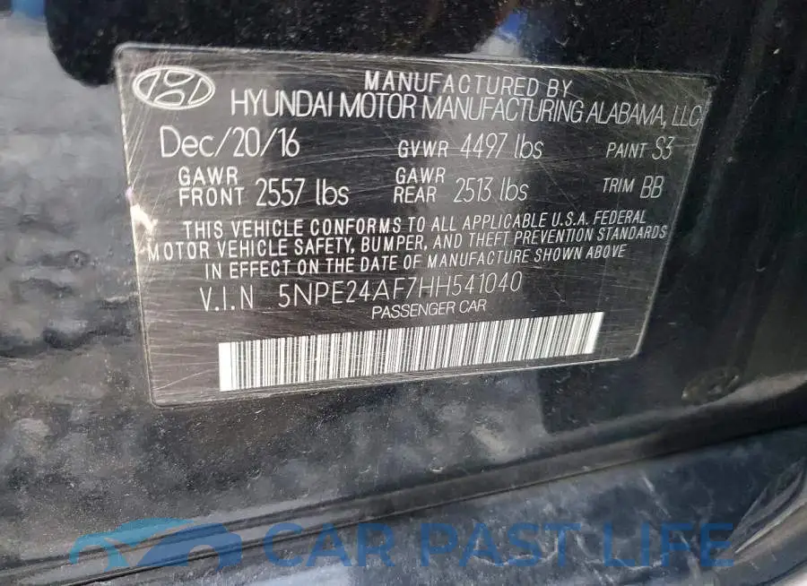 5NPE24AF7HH541040# 12