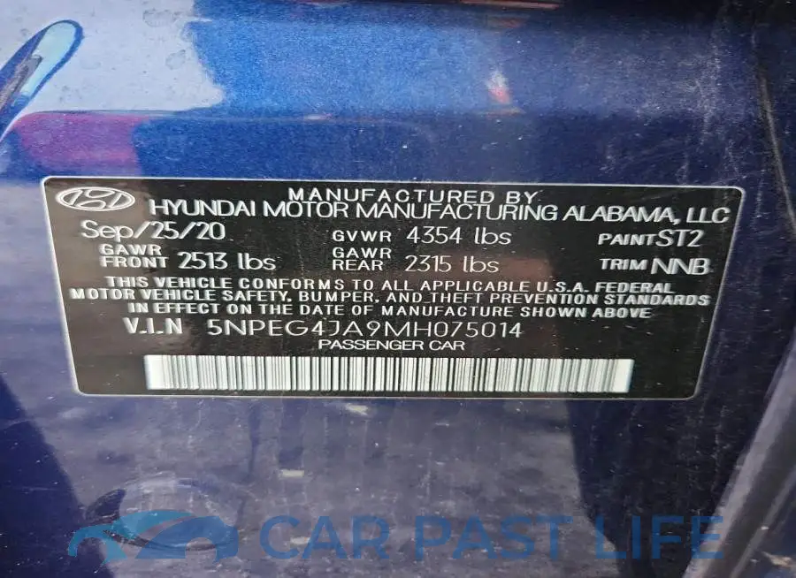 5NPEG4JA9MH075014# 12