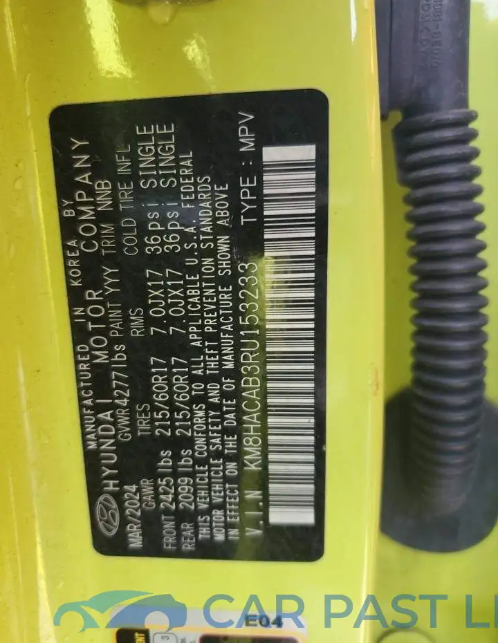 KM8HACAB3RU153233# 12