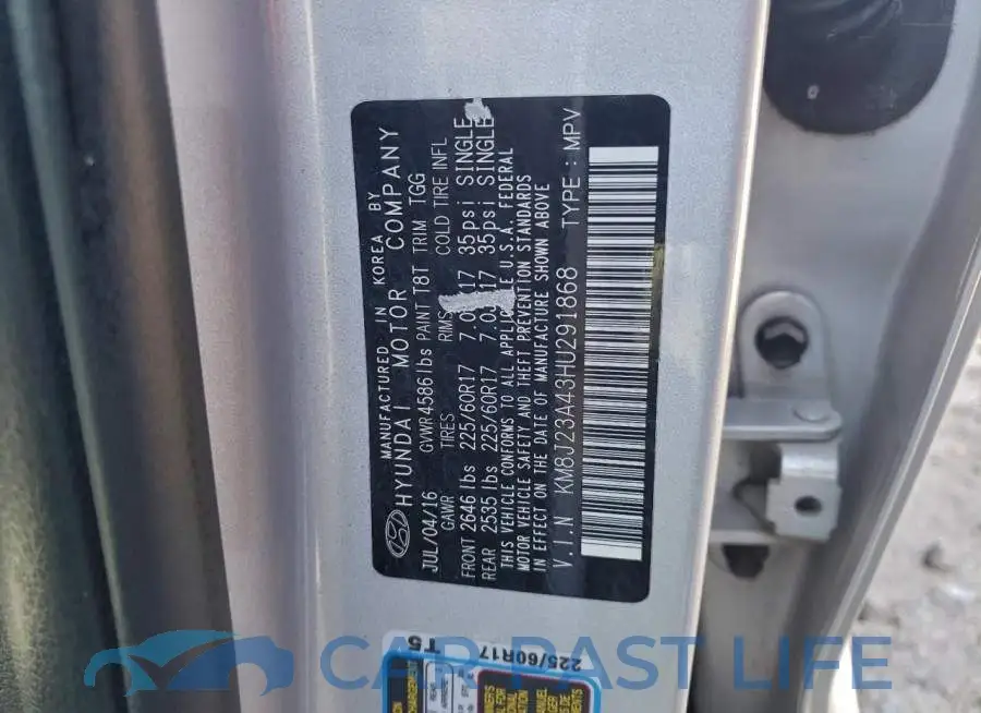 KM8J23A43HU291868# 14