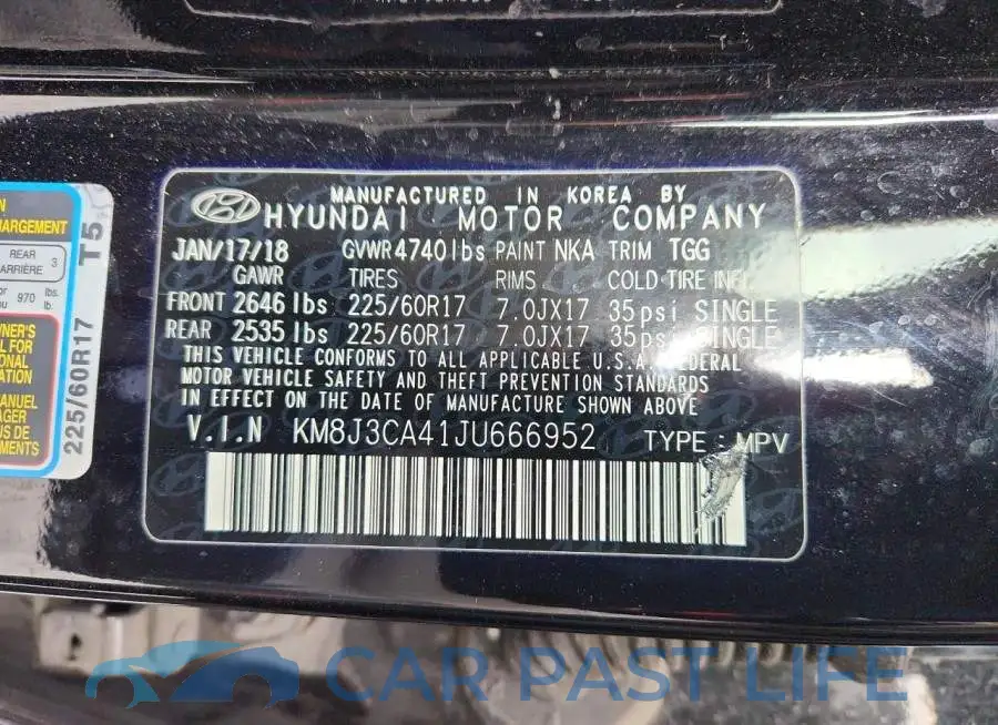KM8J3CA41JU666952# 13