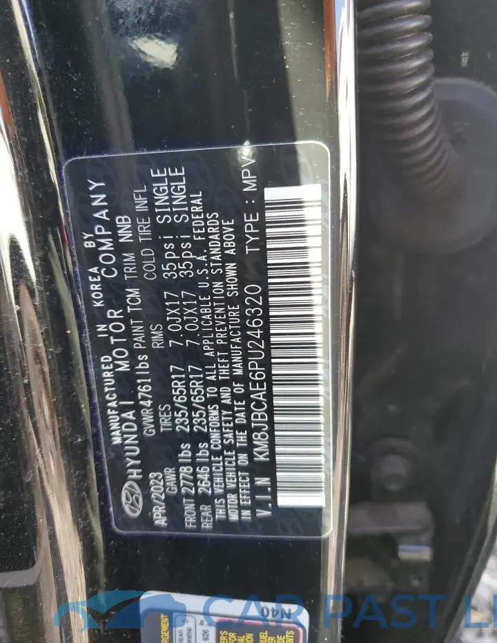 KM8JBCAE6PU246320# 13