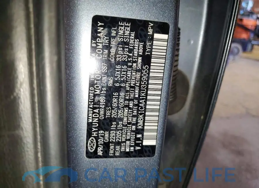 KM8K1CAA1KU359055# 12