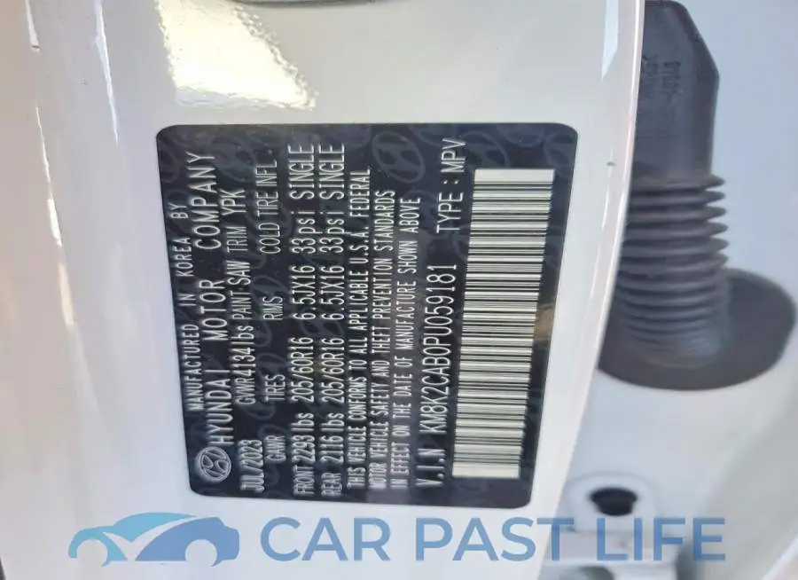 KM8K2CAB0PU059181# 13