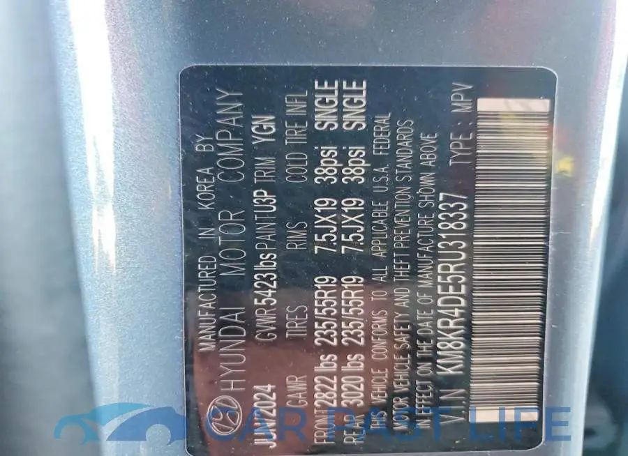 KM8KR4DE5RU318337# 12