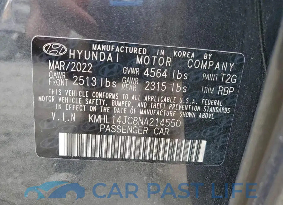 KMHL14JC8NA214550# 12