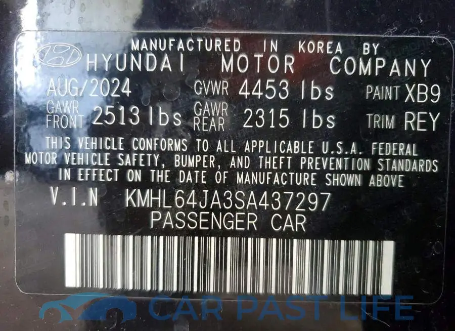 KMHL64JA3SA437297# 13