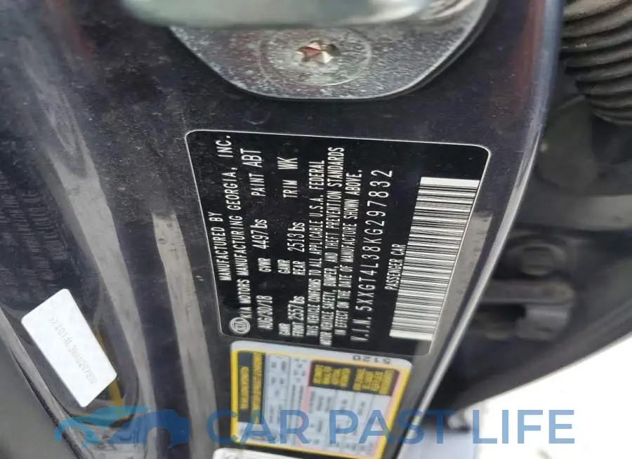 5XXGT4L38KG297832# 12