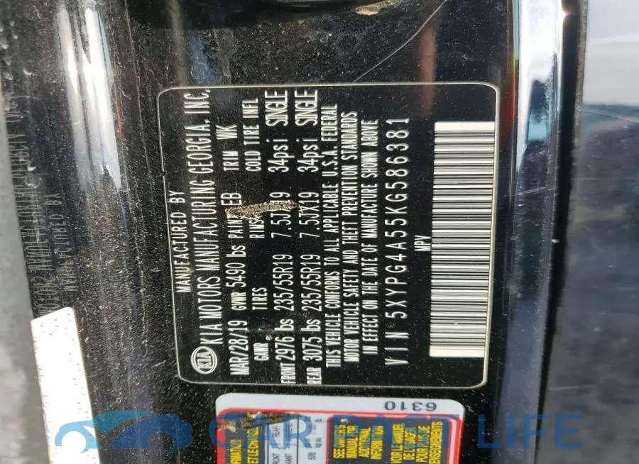 5XYPG4A55KG586381# 13