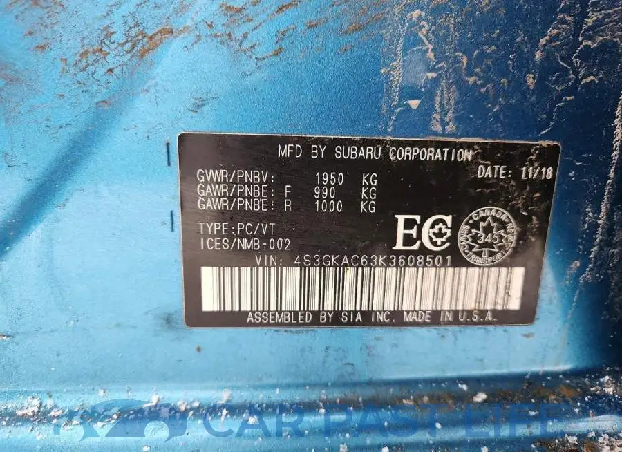 4S3GKAC63K3608501# 13