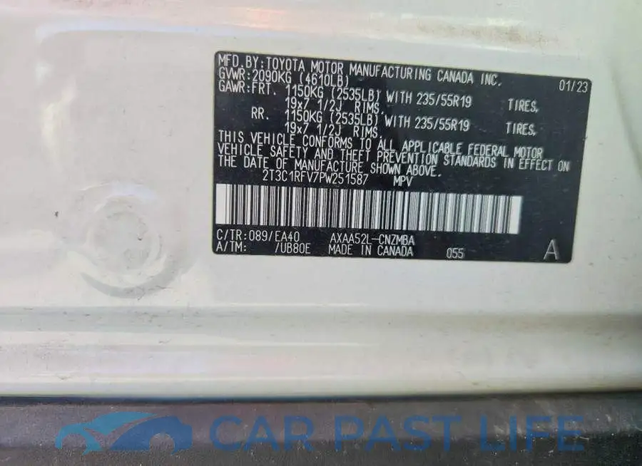 2T3C1RFV7PW251587# 14