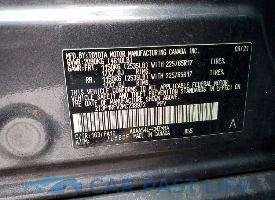 2T3P1RFV2MC238972# 14