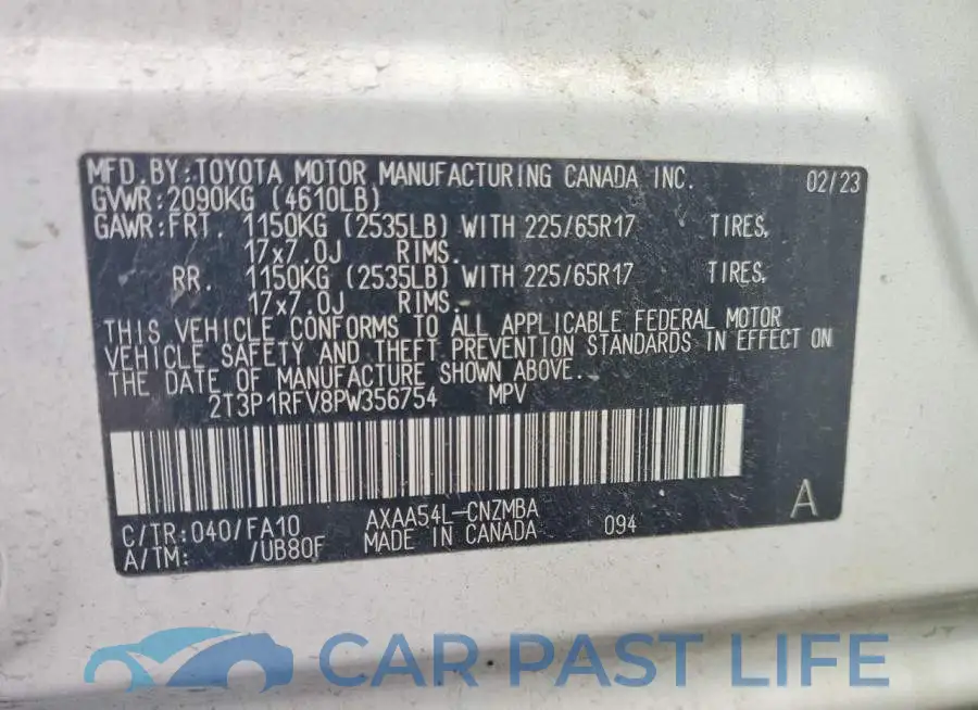 2T3P1RFV8PW356754# 14