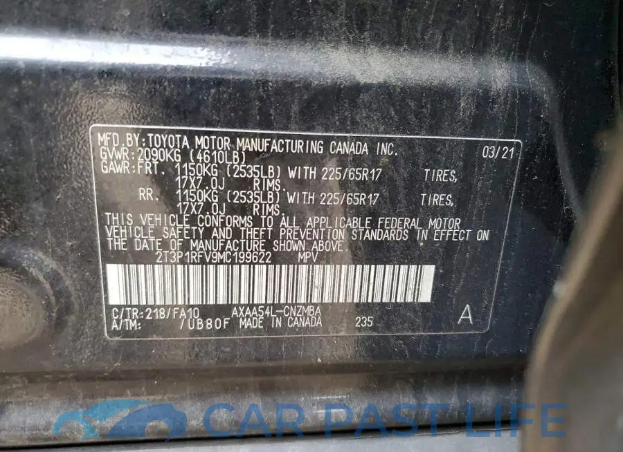 2T3P1RFV9MC199622# 13