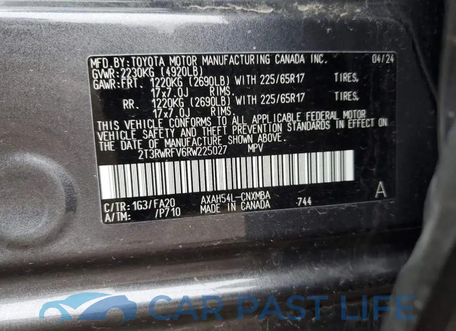2T3RWRFV6RW225027# 13