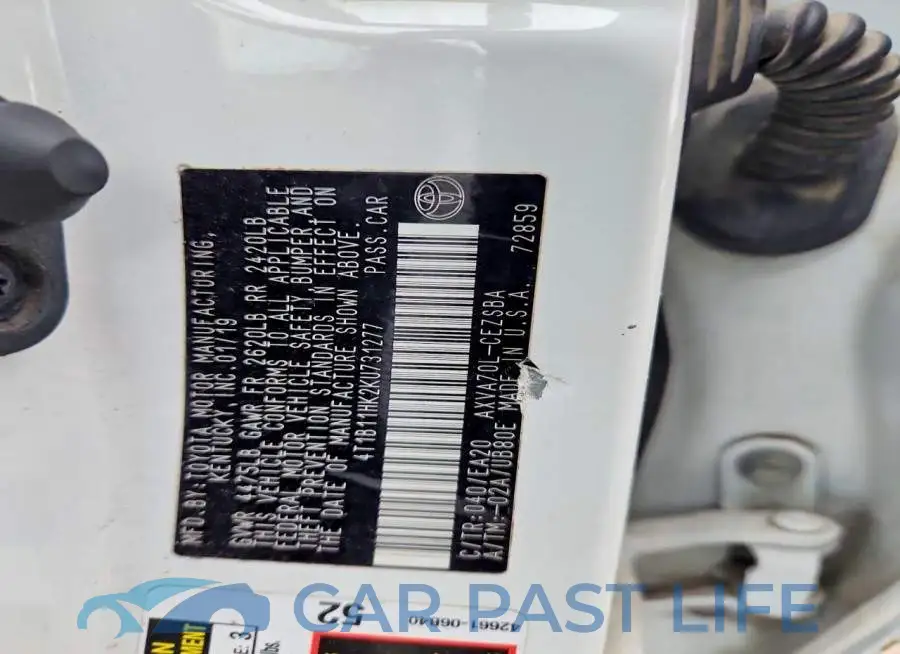 4T1B11HK2KU731277# 11