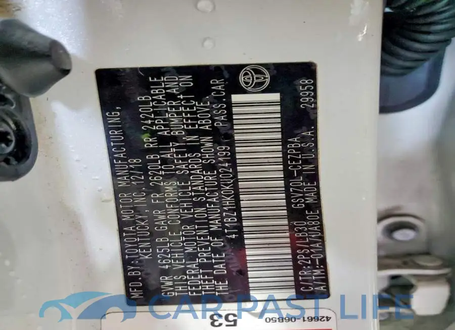 4T1BZ1HK0KU024199# 13