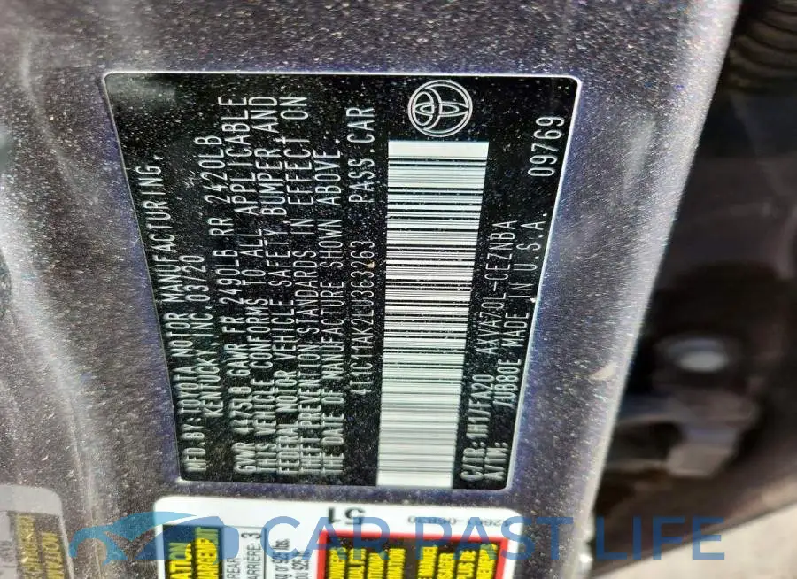 4T1C11AK2LU363263# 13