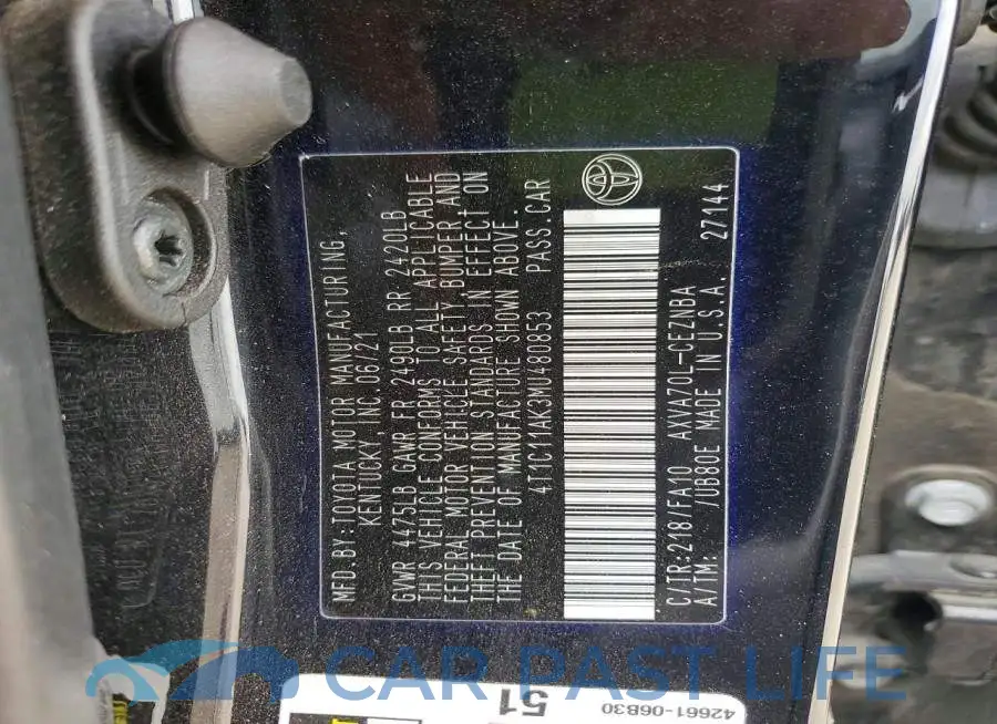 4T1C11AK3MU480853# 11