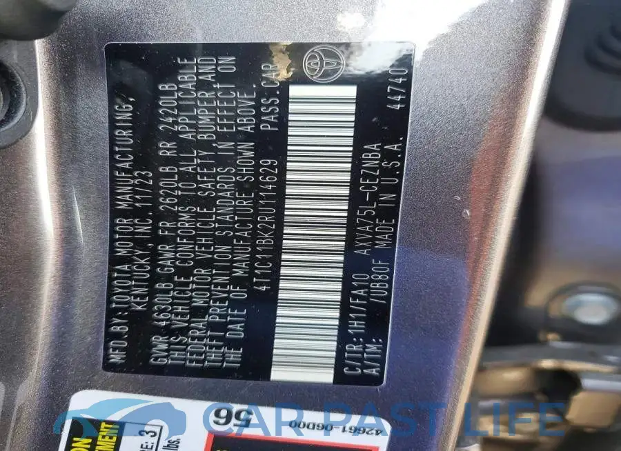 4T1C11BK2RU114629# 12