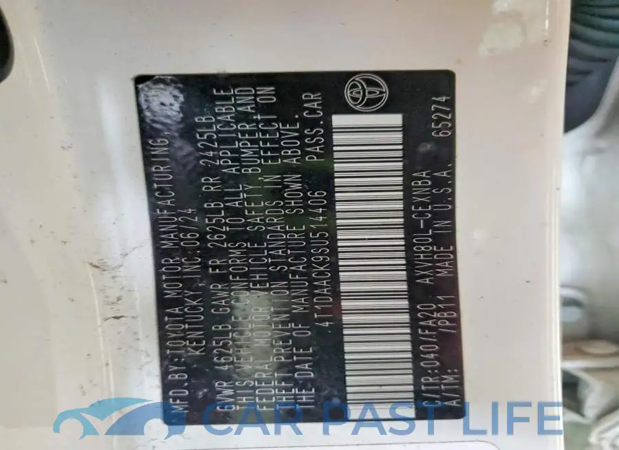 4T1DAACK9SU514406# 13