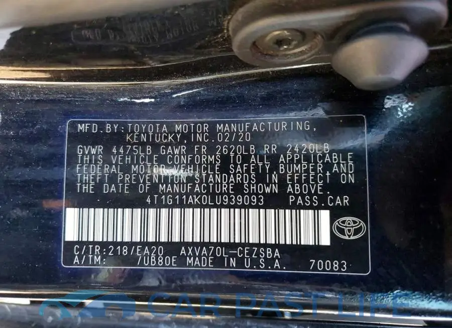4T1G11AK0LU939093# 13