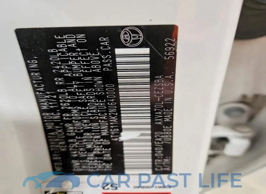4T1G11AK2NU640000# 13