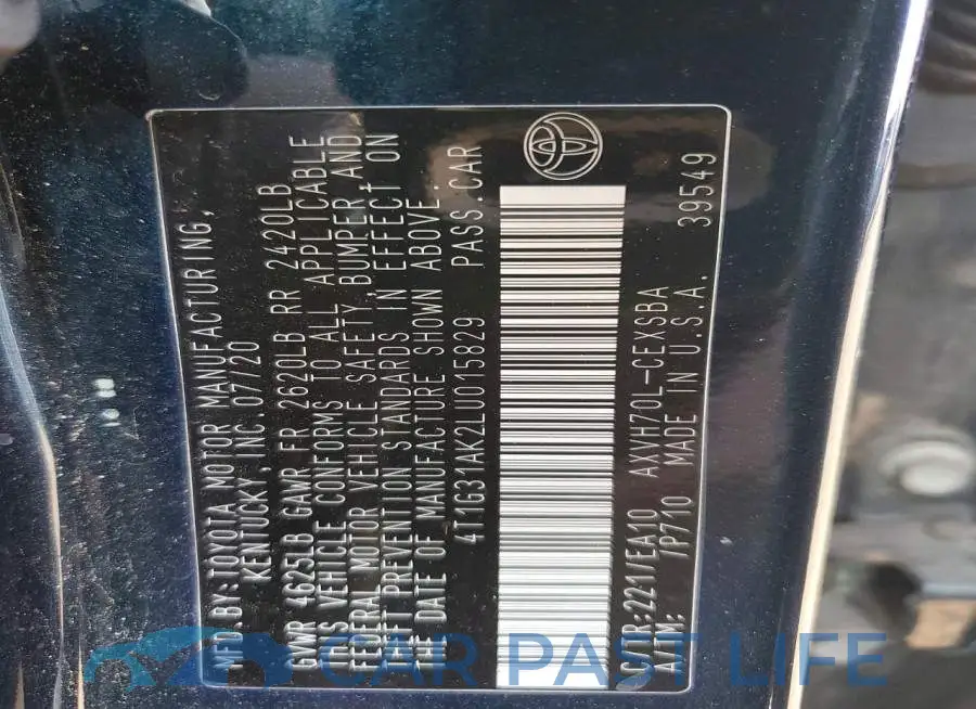 4T1G31AK2LU015829# 12