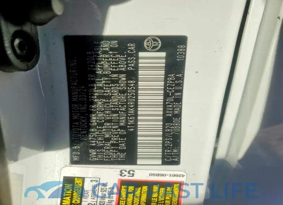 4T1K61AK4RU250548# 12