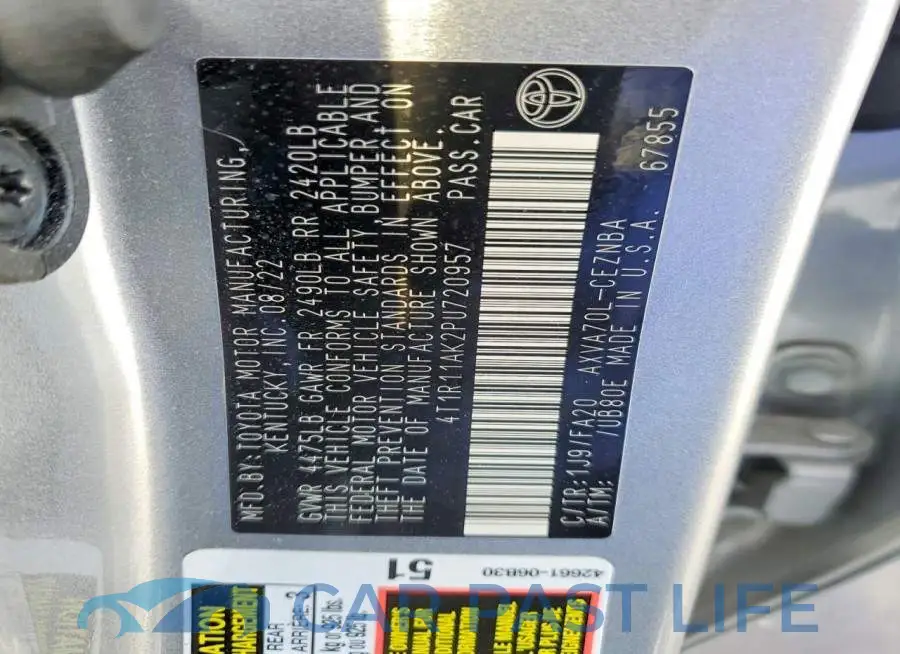 4T1R11AK2PU720957# 12