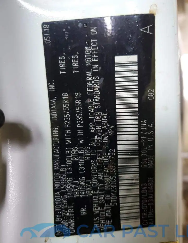 5TDYZ3DC5JS951792# 14