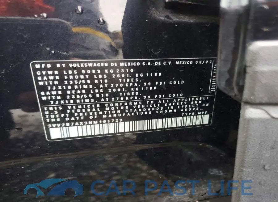 3VV2B7AX3NM161729# 13