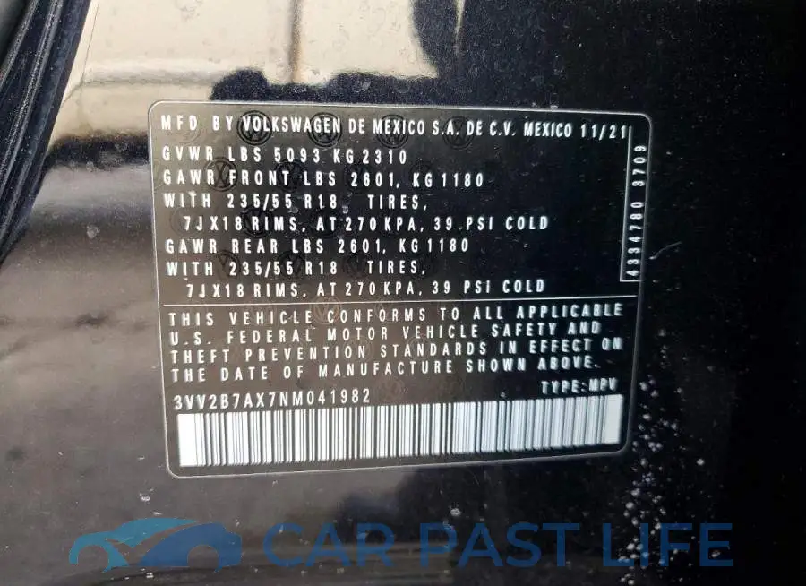 3VV2B7AX7NM041982# 13