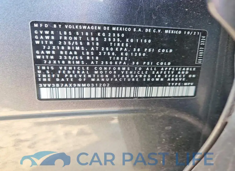 3VV3B7AX9NM031202# 13