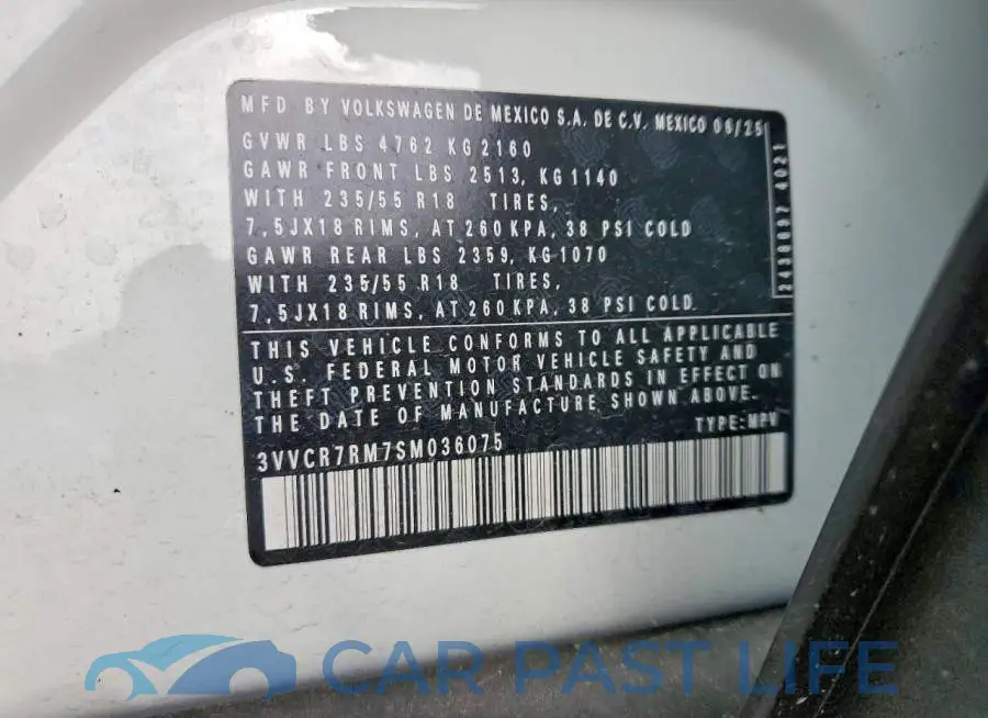 3VVCR7RM7SM036075# 13