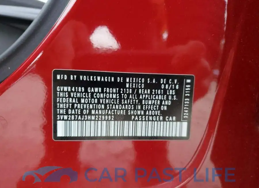 3VW2B7AJ3HM229992# 12