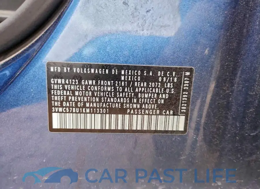 3VWC57BU1KM113301# 13