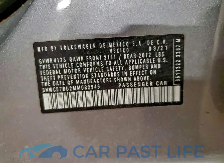 3VWC57BU2MM082949# 13